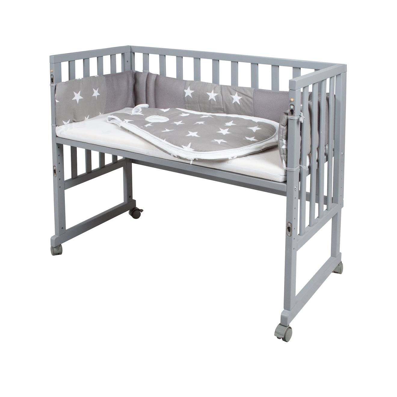 Berceau Cododo 3en1 Complet Avec Gigoteuse Sternenzauber Gris Taupe