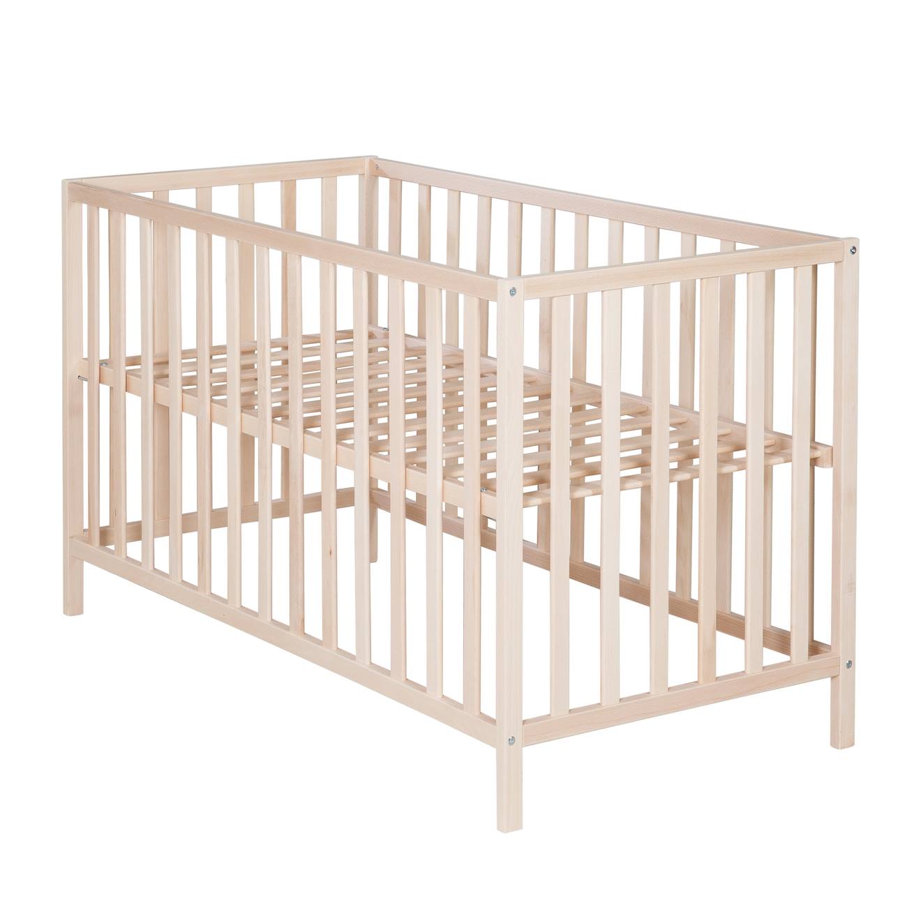 Lit Bébé Tout Barreaux À Hauteur Réglable Cosi Bois Naturel