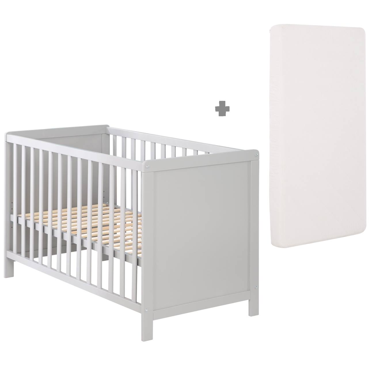 Lit Bébé 2en1 Cododo Et Lit Indépendant Avec Matelas Universal Gris Taupe