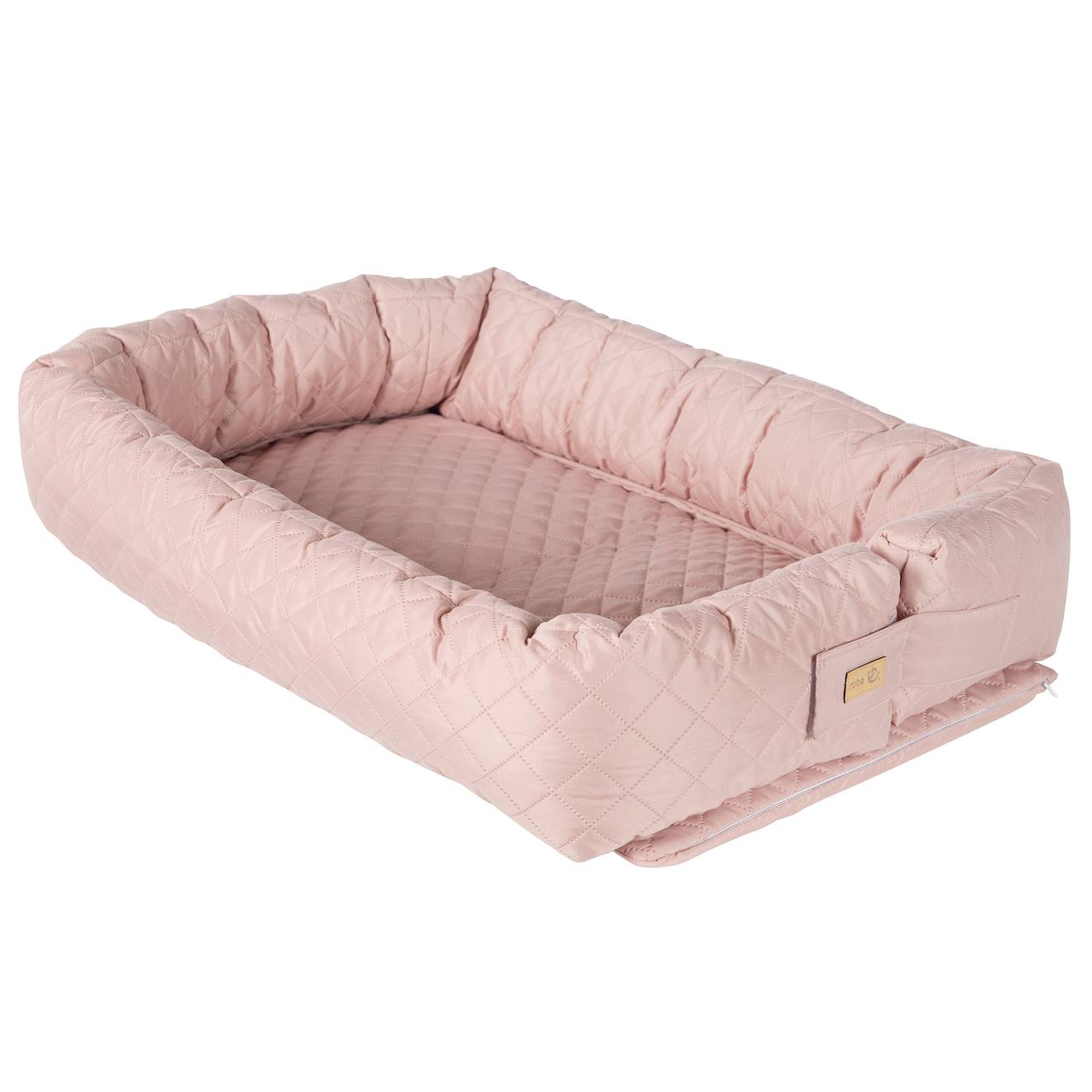 Roba - Réducteur De Lit 3 En 1 Tissu Déperlant Roba Style Rose Pastel
