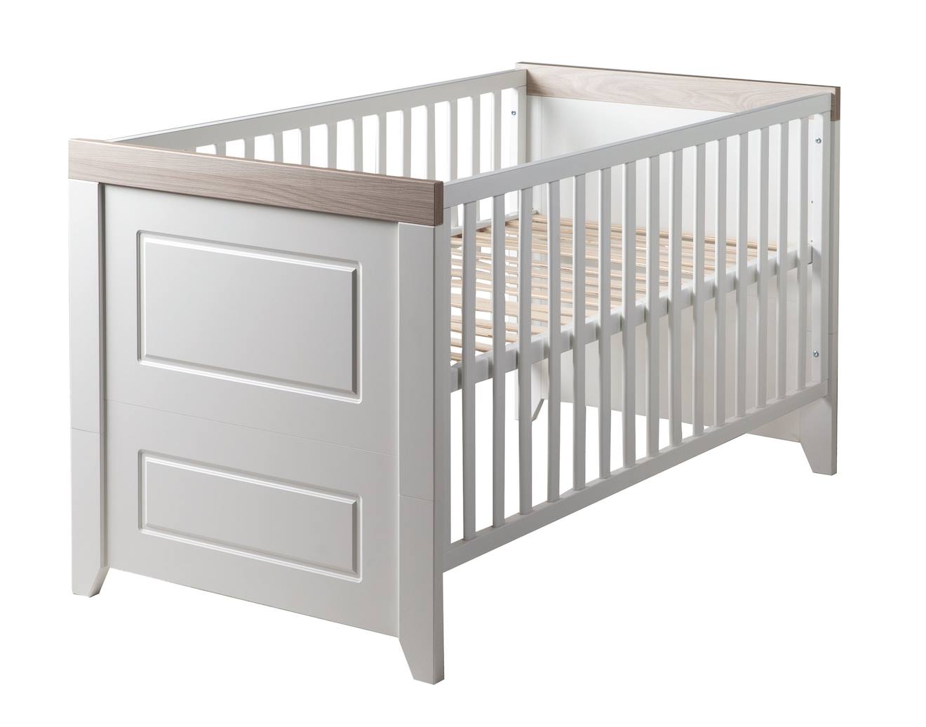 Lit Bébé Évolutif Convertible En Lit Junior Felicia Blanc Cassé / Luna Elm