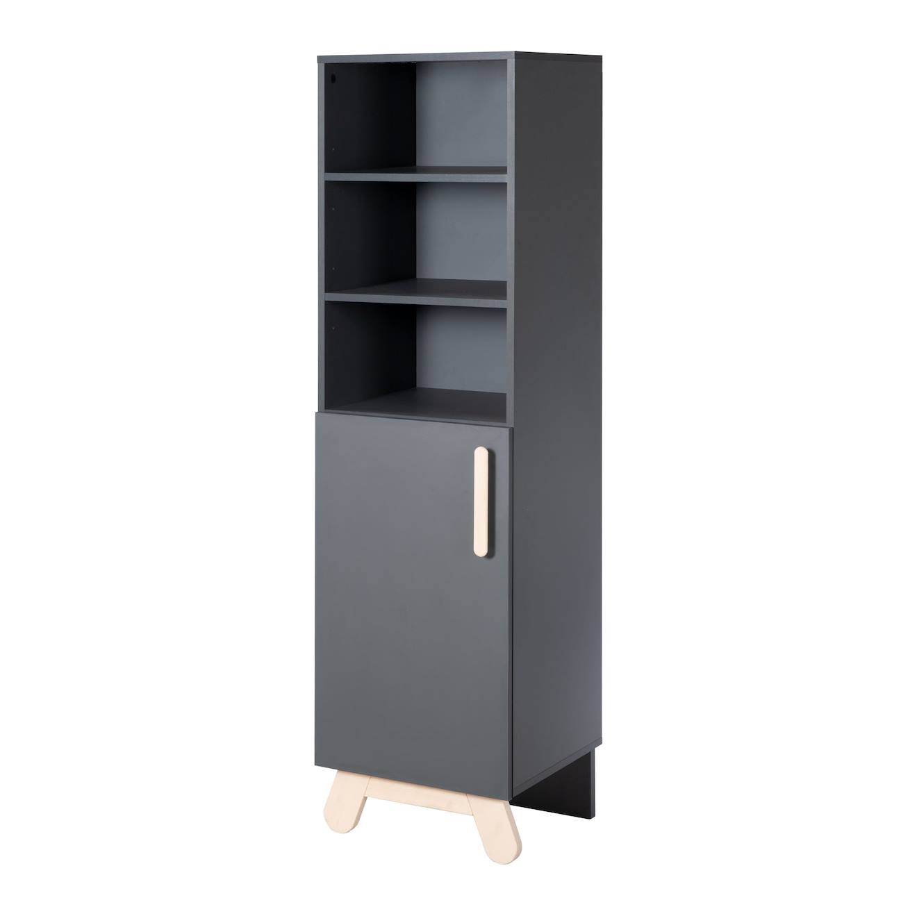 Bibliothèque Colonne 1 Porte 3 Niches Jara Gris Anthracite