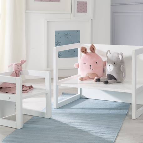 Table convertible en banc évolutif à 2 hauteurs d'assise Beige+Blanc+Gris 12 - vertbaudet enfant 