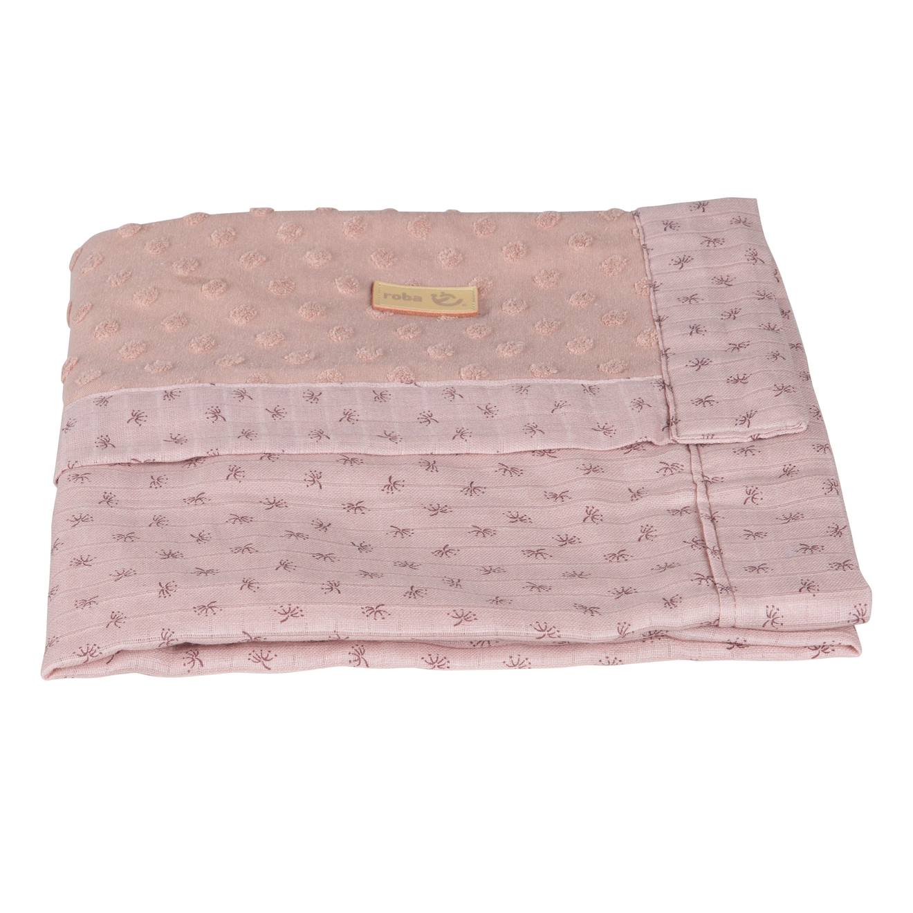 Couverture Câline En Coton Bio À Motif Pois En Relief Lil Planet Rose Pastel