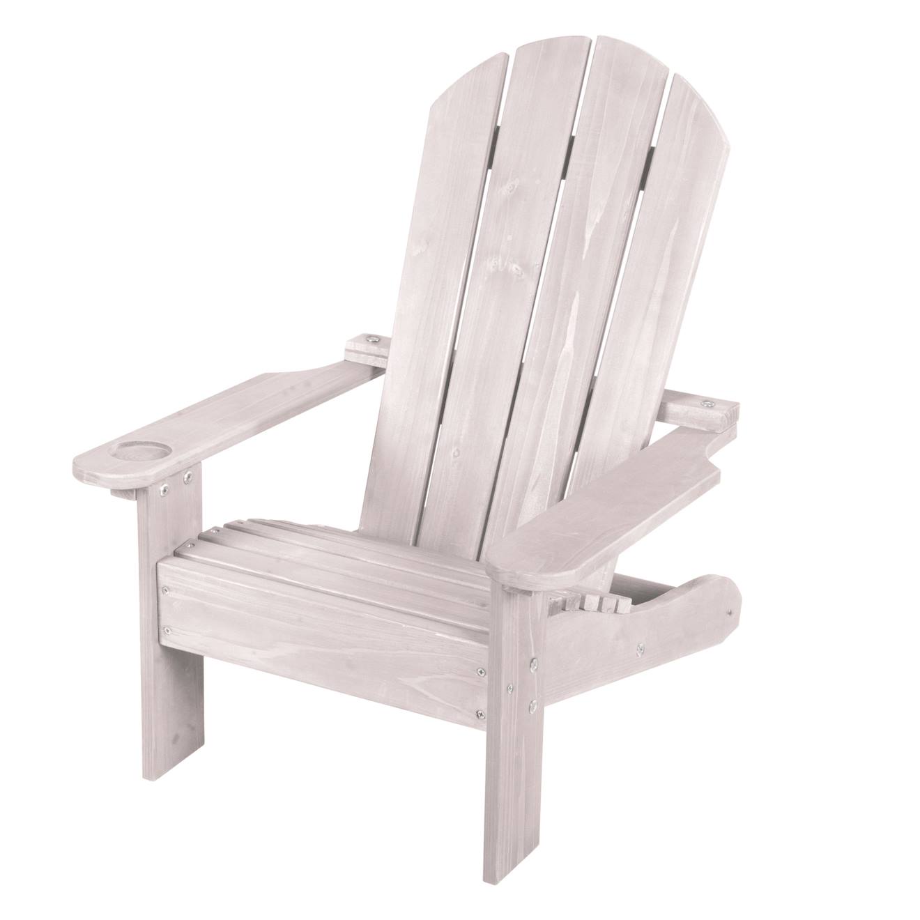 Chaise De Détente Pour Enfant En Bois Fsc® Avec Porte-gobelet Gris