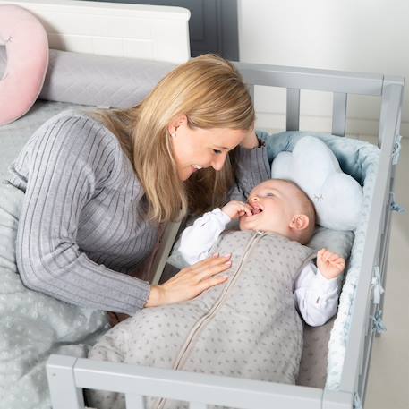 Parure de lit bébé et enfant en coton bio 4 pièces lil planet Bleu clair+Gris argenté+Rose pastel+Vert givré 5 - vertbaudet enfant 