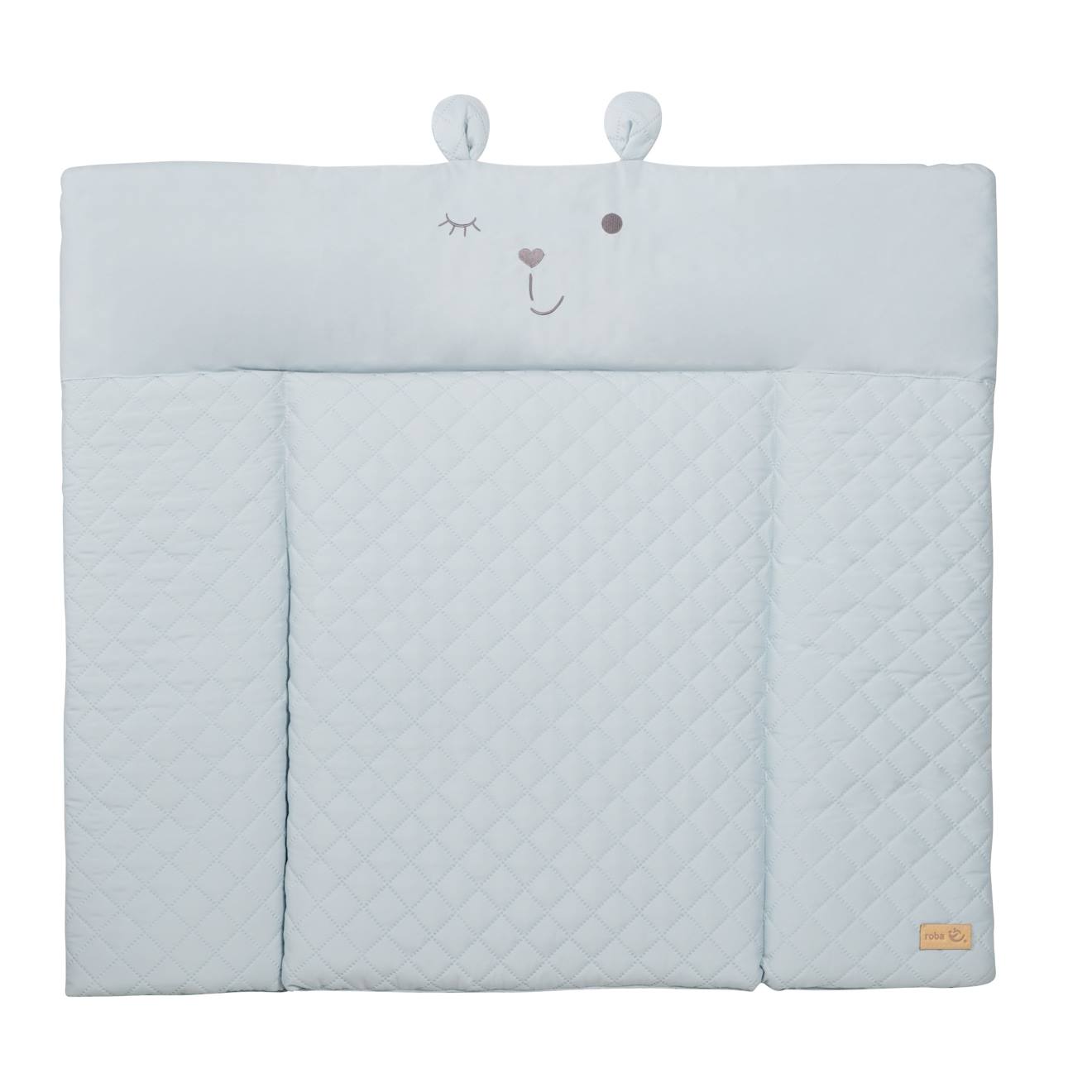 Roba - Matelas À Langer Déperlant À Tête D'ourson Roba Style Bleu Clair