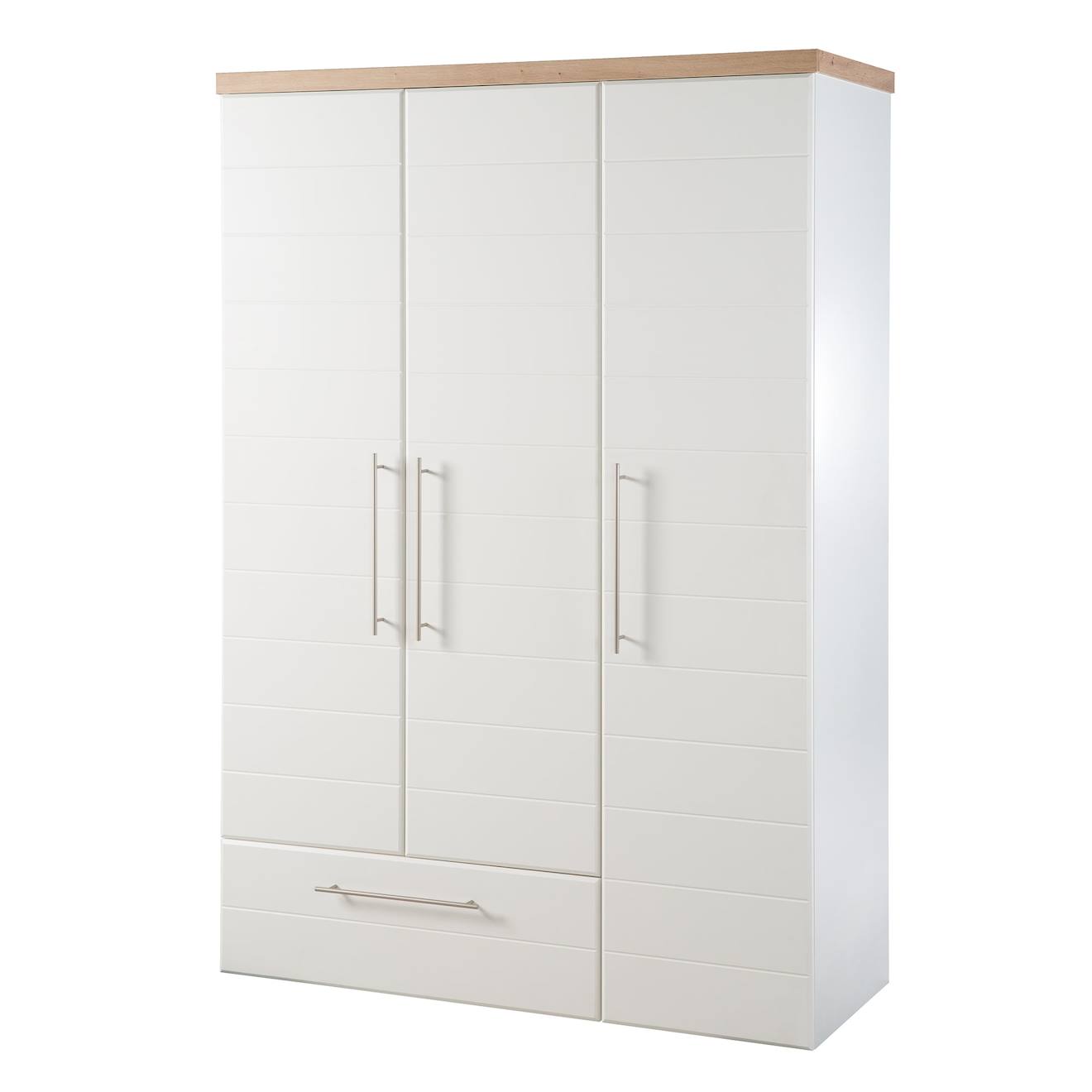 Roba - Armoire Bébé 3 Portes À Fermeture Douce Nele Blanc / Chêne Artisan