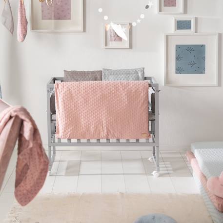 Parure de lit bébé et enfant en coton bio 4 pièces lil planet Bleu clair+Gris argenté+Rose pastel+Vert givré 17 - vertbaudet enfant 