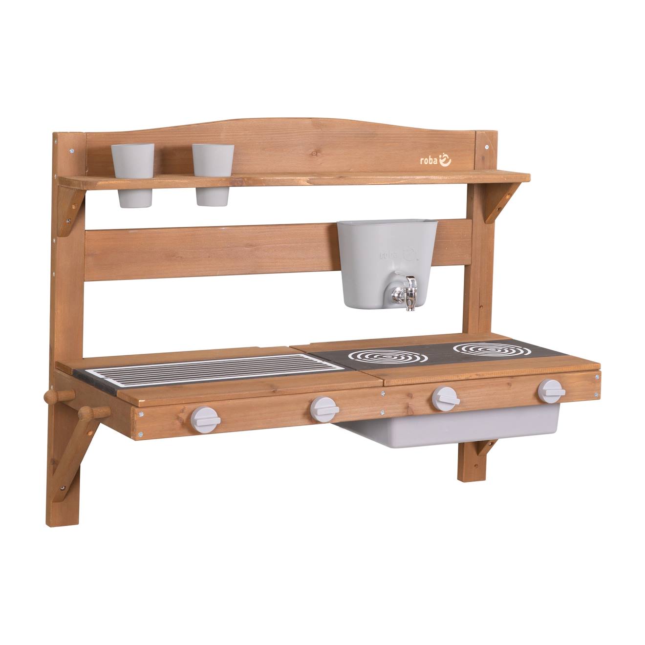 Cuisine Extérieure À Suspendre En Bois Fsc® + 2 Gobelets Teck