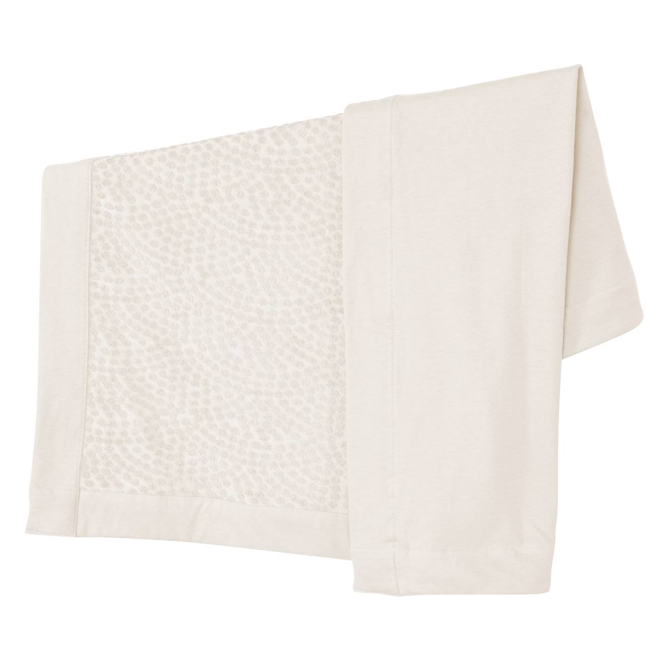 Couverture Câline En Coton Bio À Motif Pois En Relief Seashells Ecru