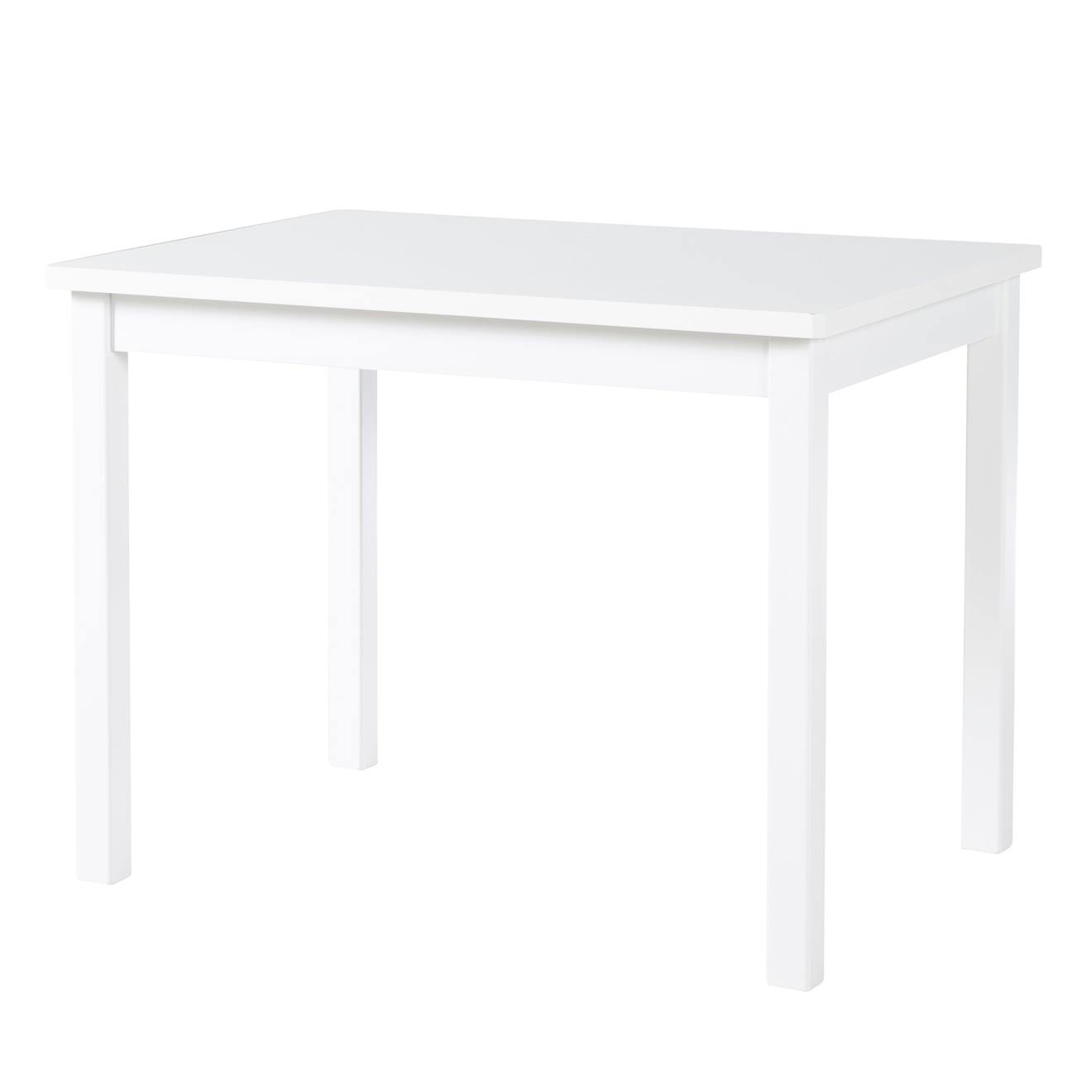 Table Rectangulaire À Pieds En Bois Massif Laqué Blanc