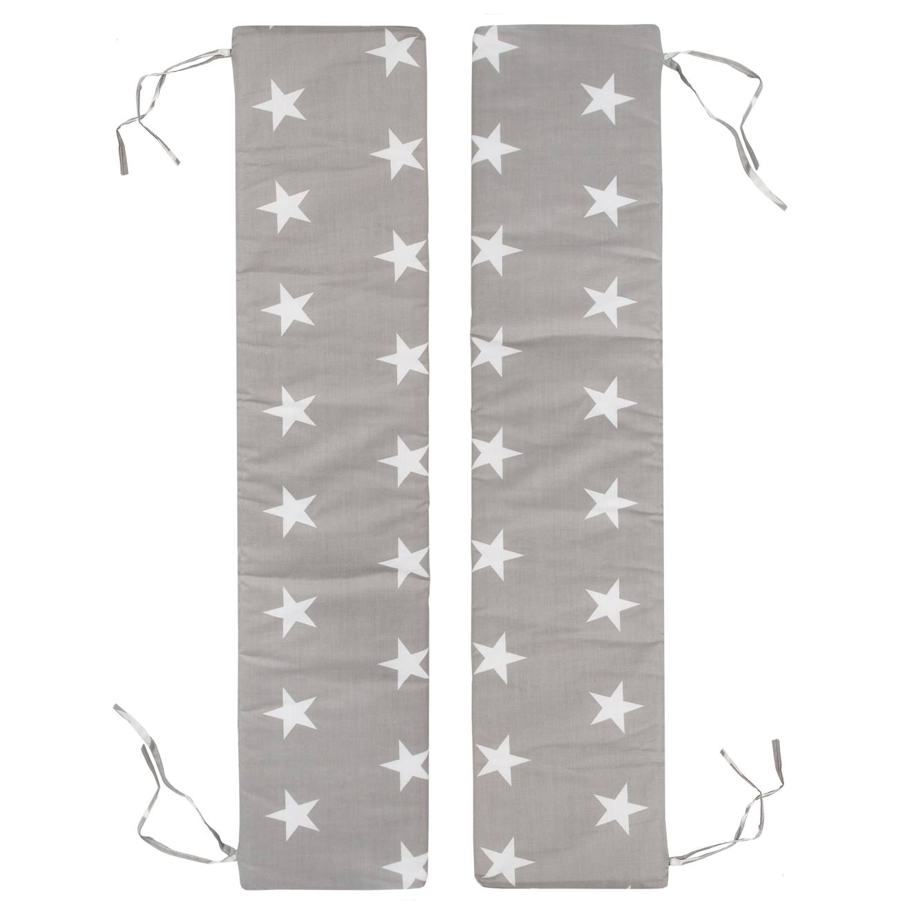Set De 2 Coussins D'assise Étoilés Pour Tables De Pique-nique Enfant Gris / Étoiles Blanches