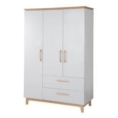 Chambre et rangement-Armoire bébé 3 portes et 2 tiroirs à fermeture douce caro