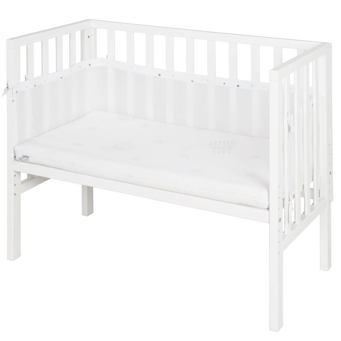 Roba - Berceau Cododo Avec Matelas Et Accessoires Sternenzauber Grau Blanc / Blanc