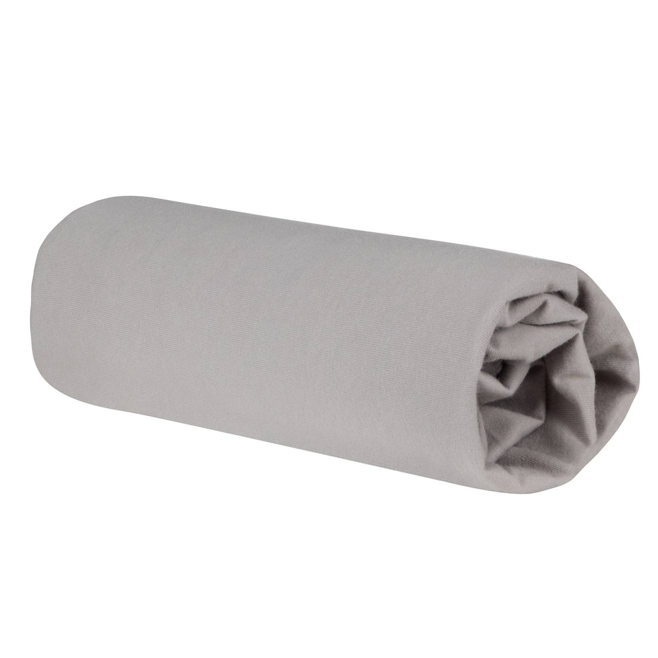 Drap Housse Extensible 60x120 - 70x140 En Coton Bio Safe Asleep® Gris Argenté