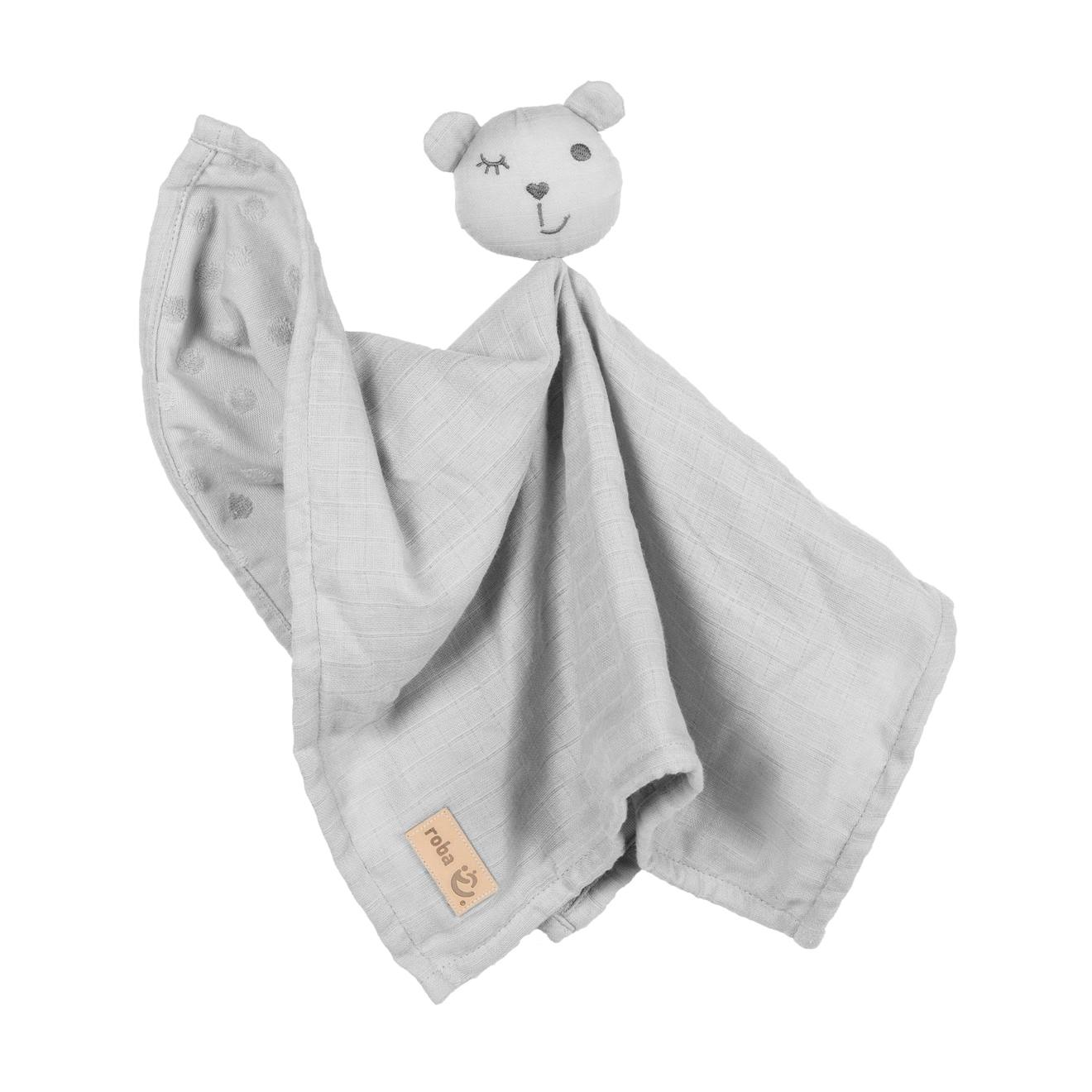 Roba - Doudou Ours En Coton Bio Lil Planet Gris Argenté