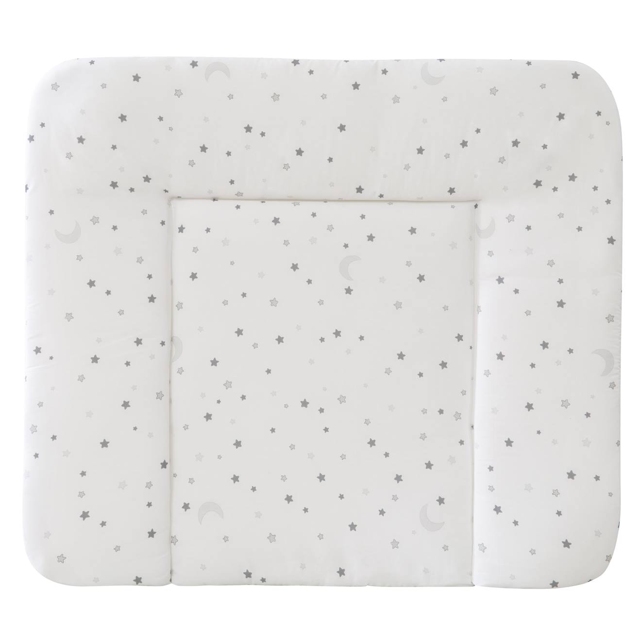 Matelas À Langer Lavable Et Imprimé Étoiles Little Stars Blanc - Gris / Petites Étoiles
