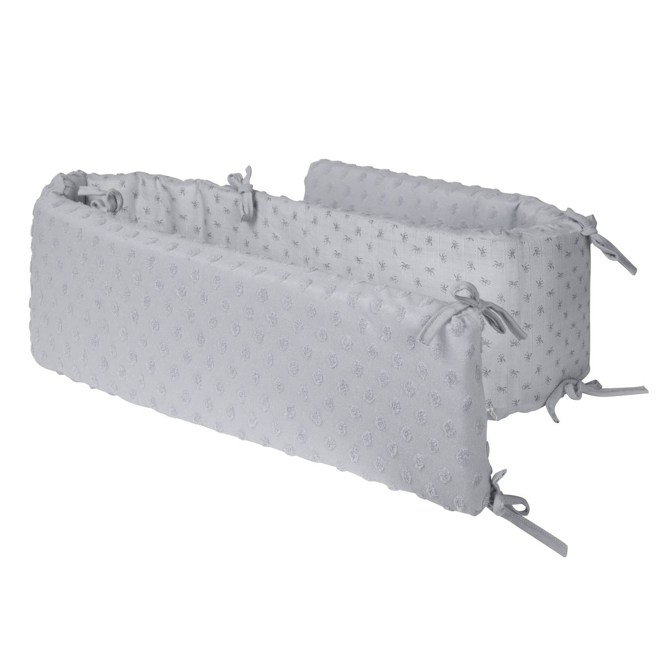 Roba - Tour De Lit Bébé Déhoussable En Coton Bio Lil Planet Gris Argenté