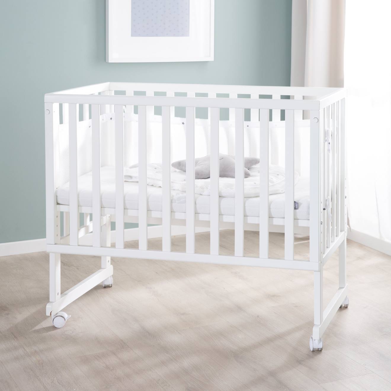 Berceau Cododo 3en1 Avec Matelas Et Accessoires Sternenzauber Grau Blanc (Roba) - Image 1