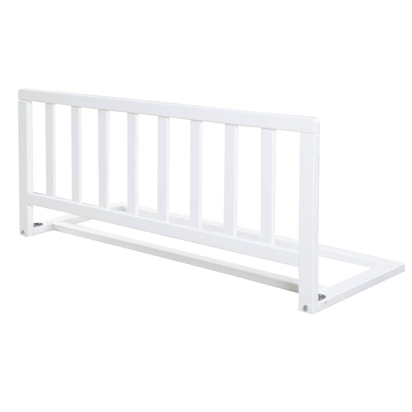 Roba - Barrière De Lit En Bois - Protection Anti-chute Sûre Pour Bébés Et Enfants Blanc