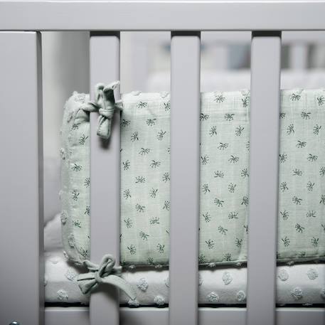 Parure de lit bébé et enfant en coton bio 4 pièces lil planet Bleu clair+Gris argenté+Rose pastel+Vert givré 22 - vertbaudet enfant 