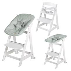 Puériculture-Chaise haute évolutive born up avec transat déperlant et inclinable roba style