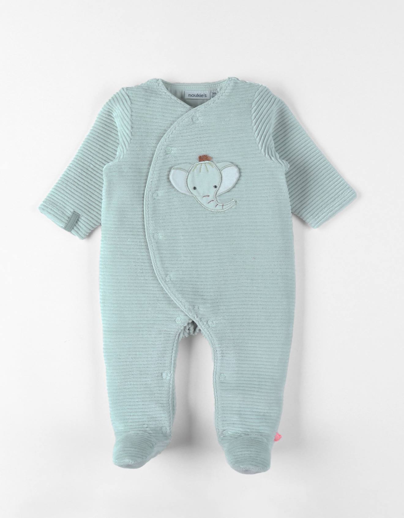 Noukies - Pyjama Bébé Velours Côtelé Bleu
