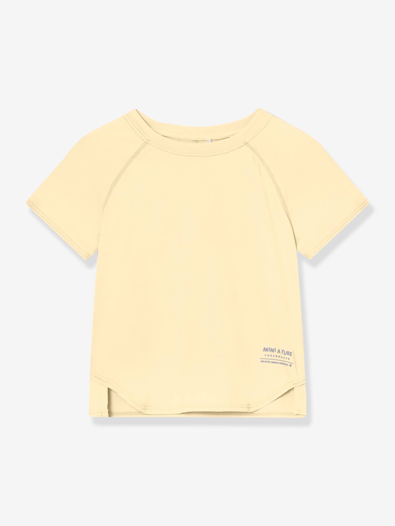 T-shirt fonctionnel MATBJERGI avec effet rafraîchissant jaune pastel