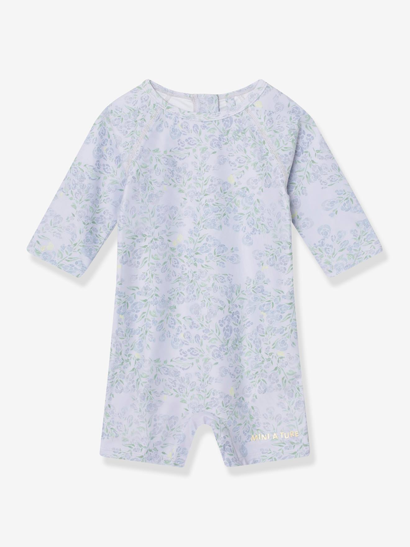 Maillot de bain pour bébé fille avec manches 3/4 MATGOLDIE lavande
