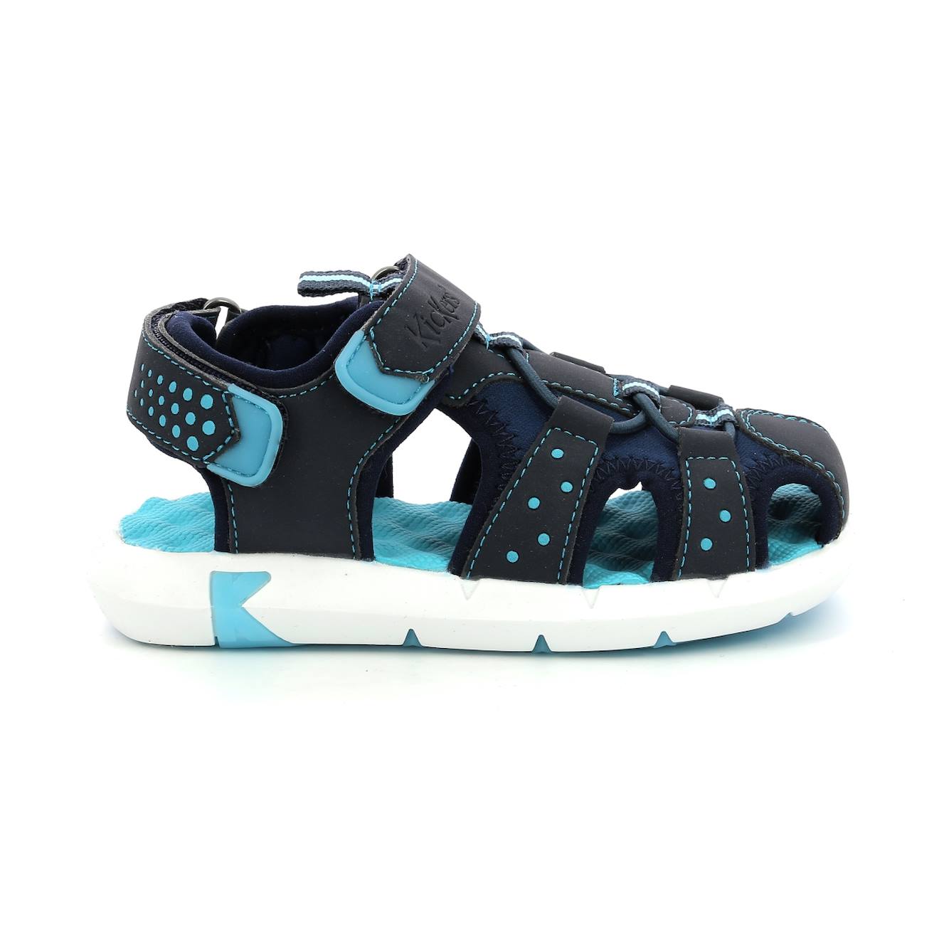 Kickers - Sandales Enfant Jumange Bleu Fonce Lagon