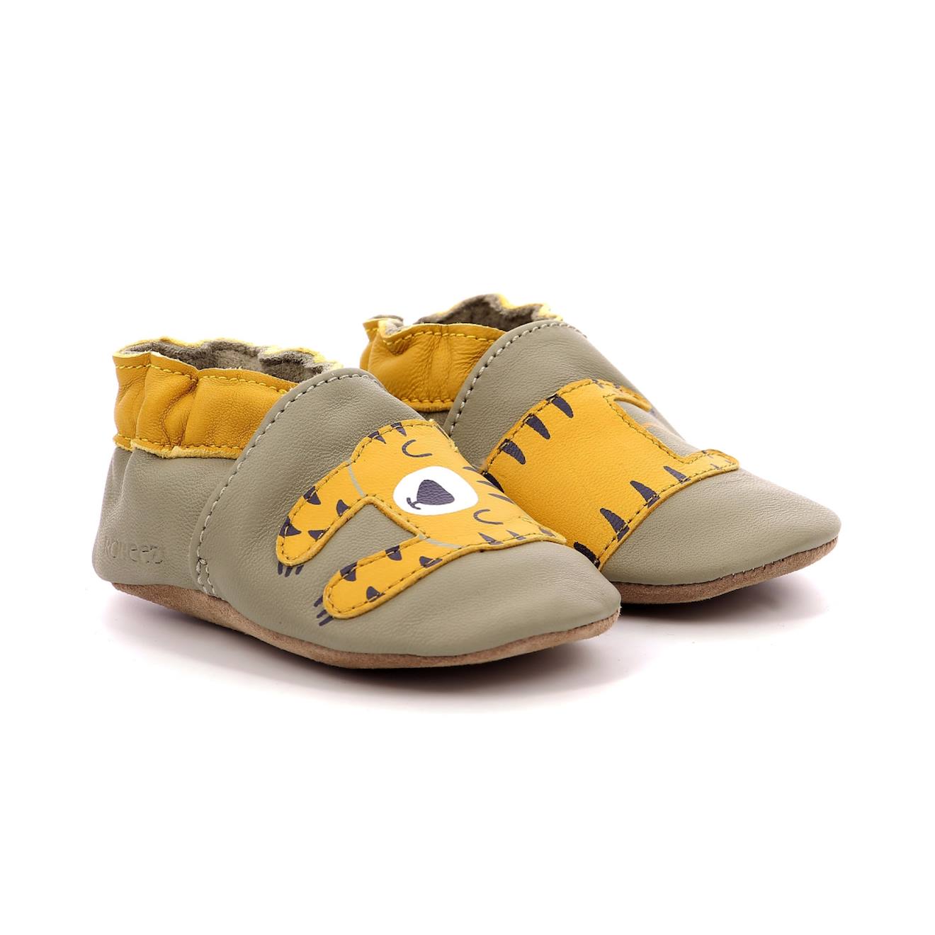 Chaussons Bébé Tiger Nap Kaki