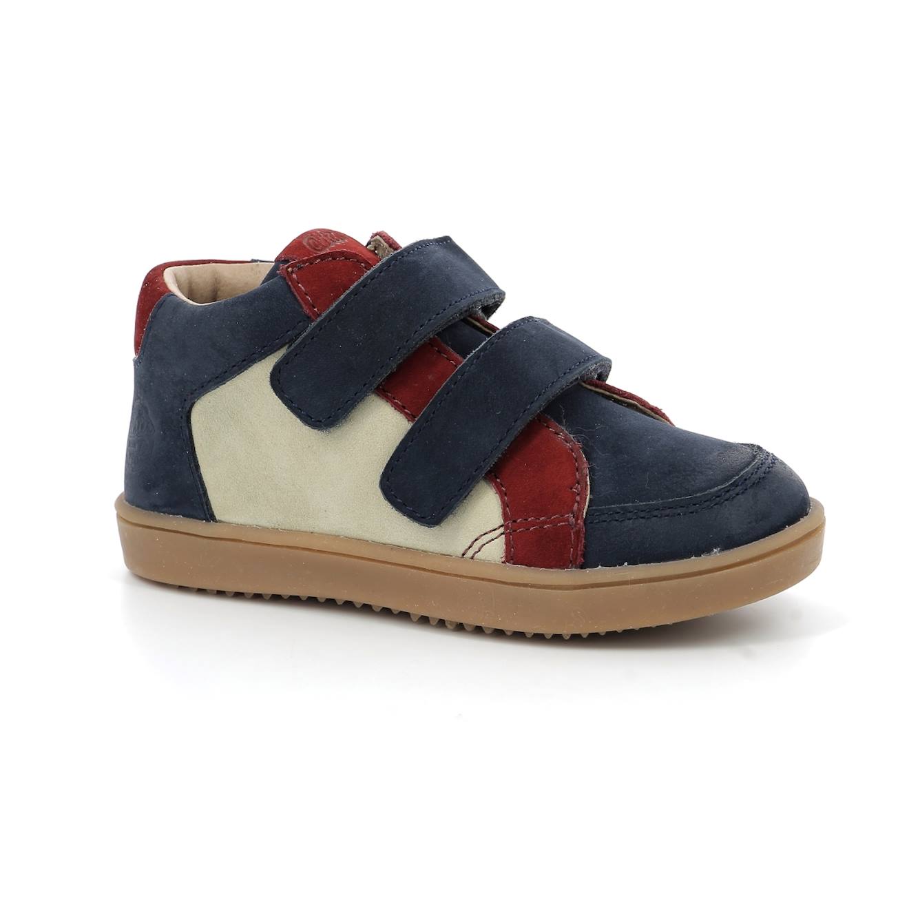 Sneakers Hautes Bébé Woucikro Marine Beige Bleu