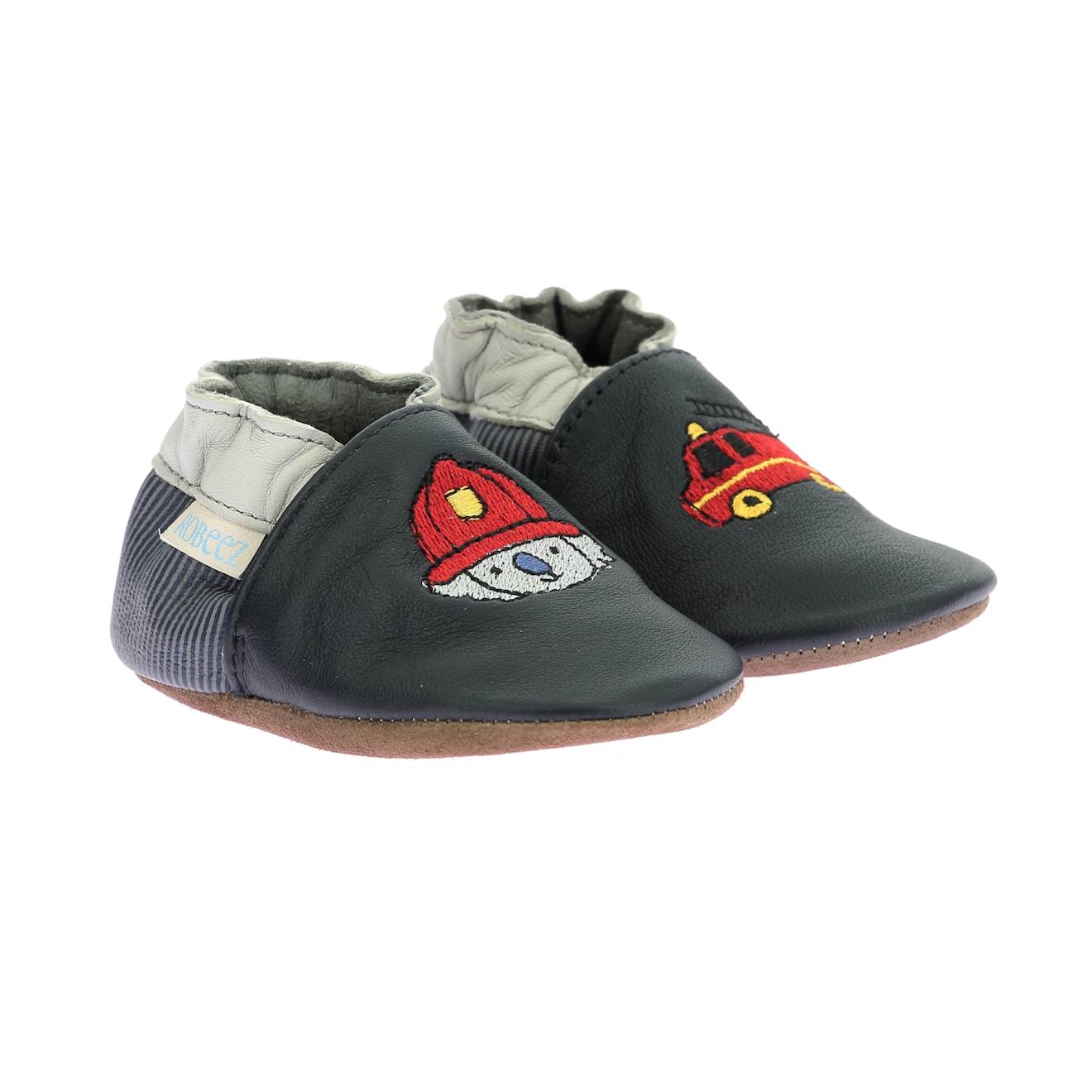 Chaussons Bébé Badge Fire Marine