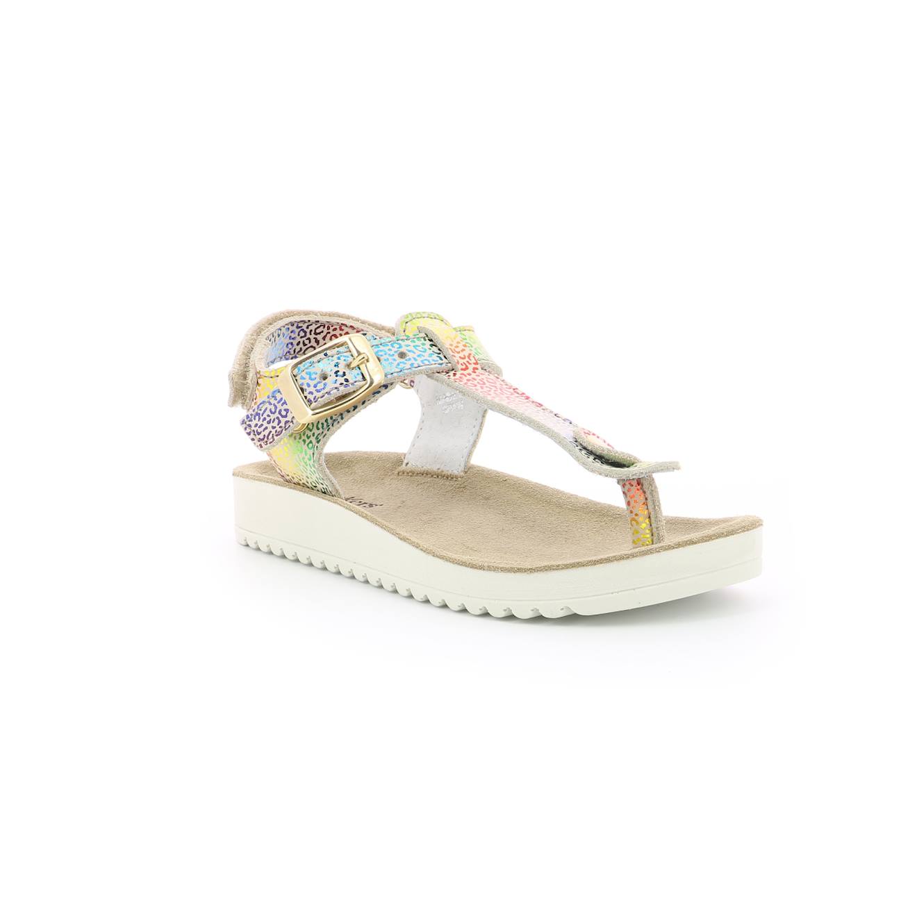 Kickers - Mules Enfant Odysse Beige Multicolor Leopard