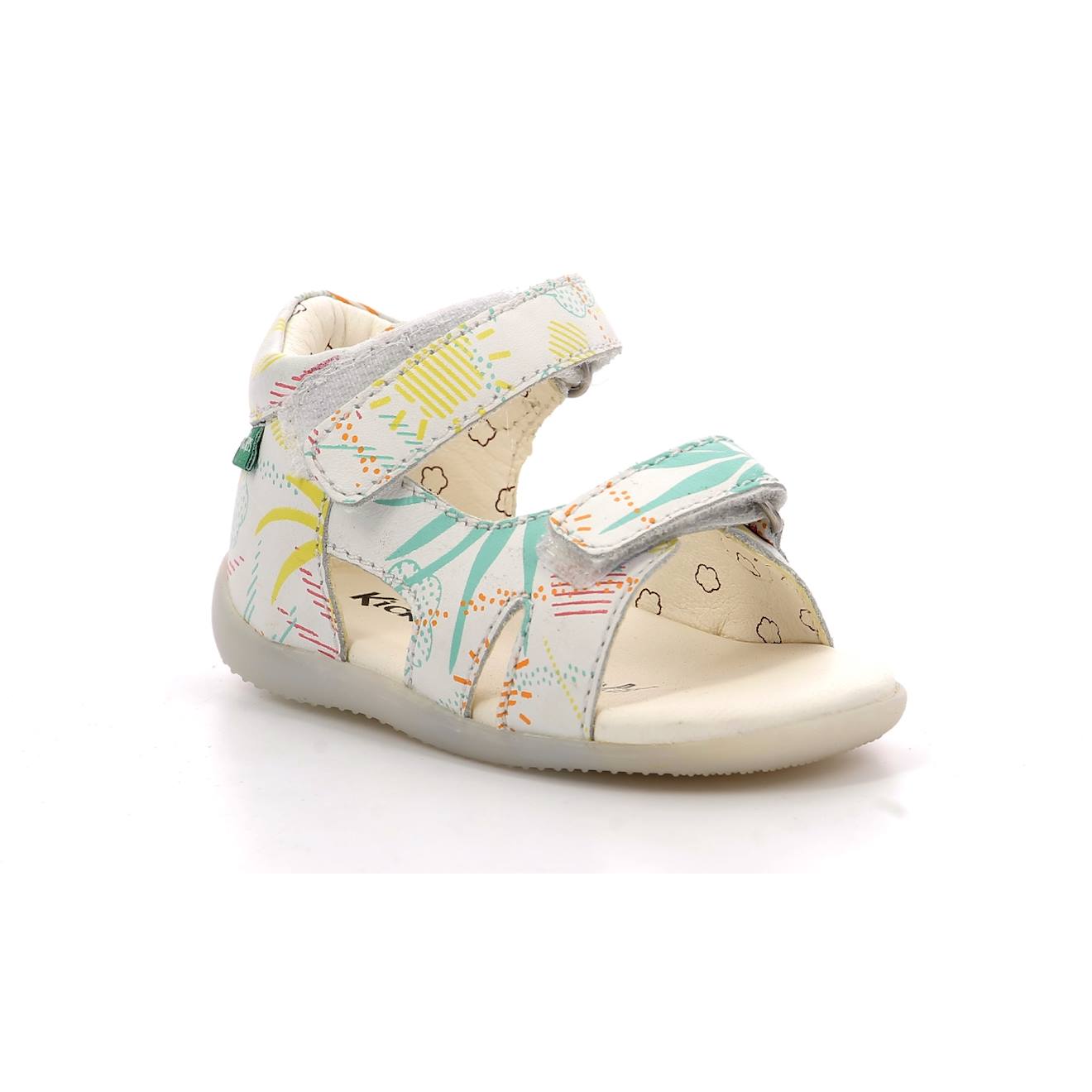 Kickers - Sandales Bébé Binsia-2 Blanc Sunshine