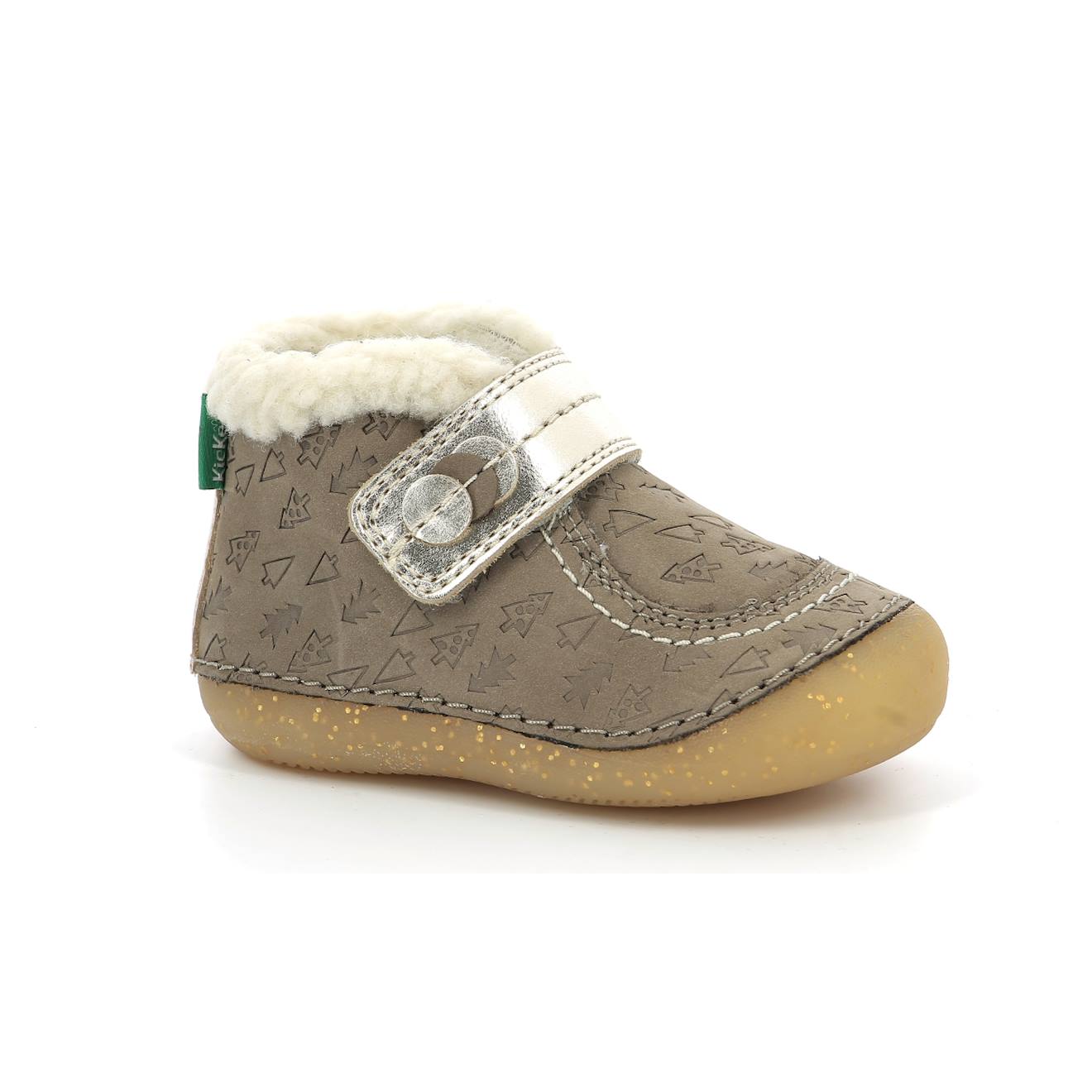Kickers - Bottillons So Schuss Taupe Or Fantaisie
