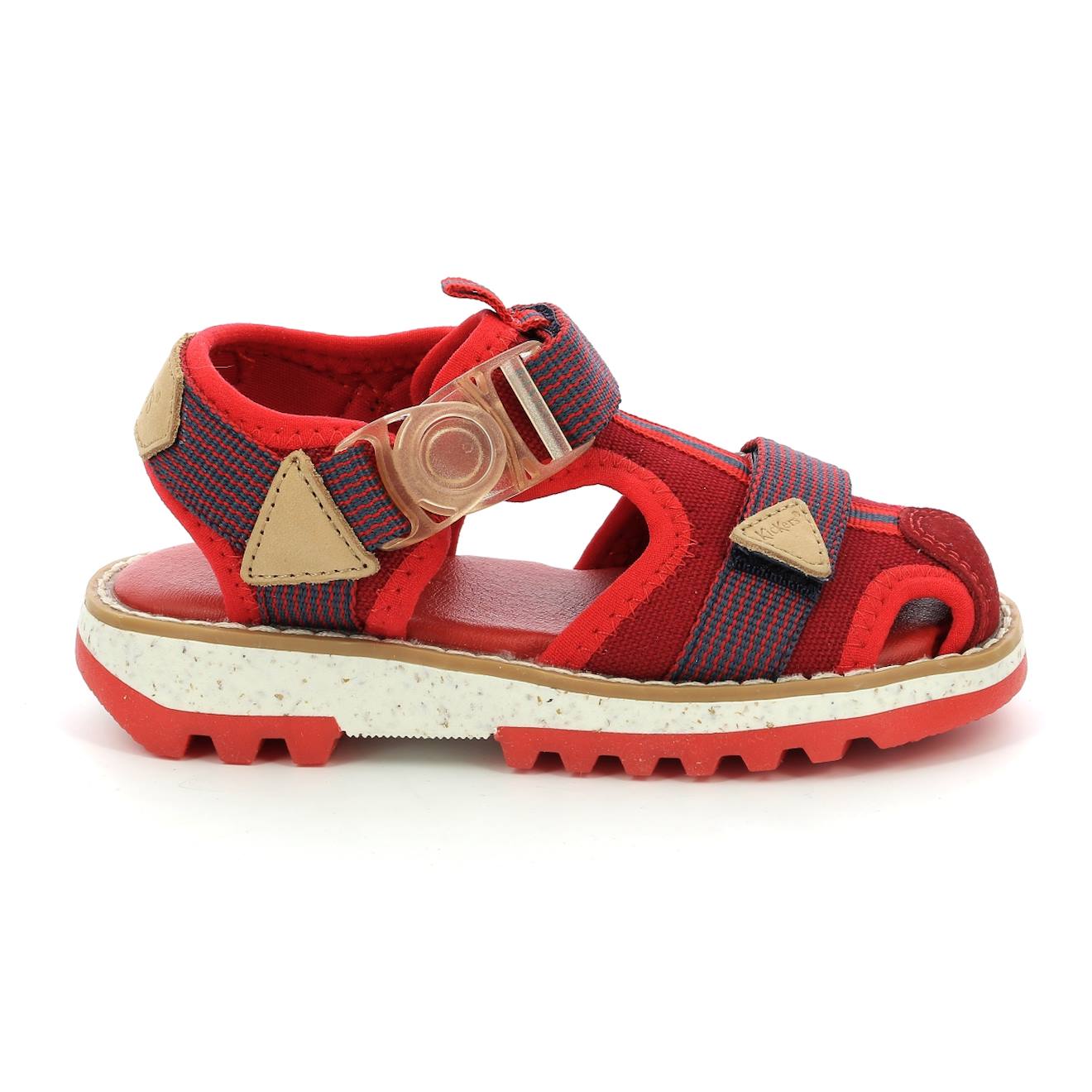 Kickers - Sandales Enfant Kickclic Rouge Marine