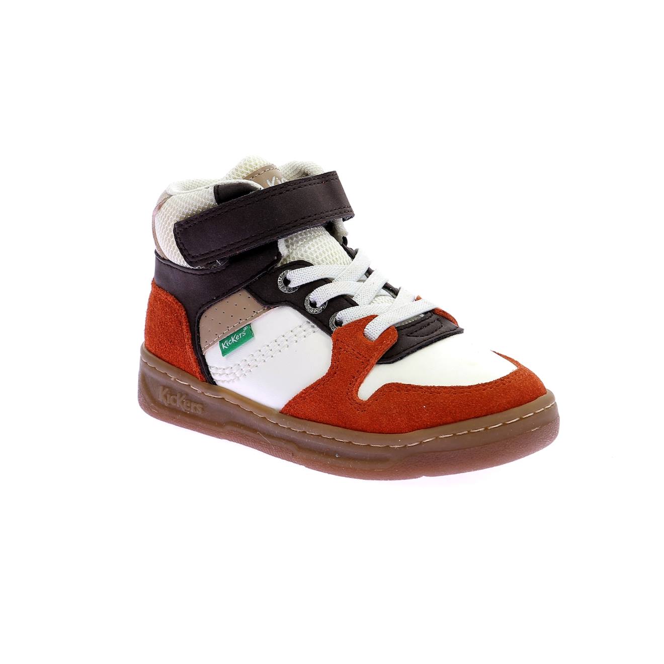 Kickers - Sneakers Hautes Enfant Kickado Marron Blanc