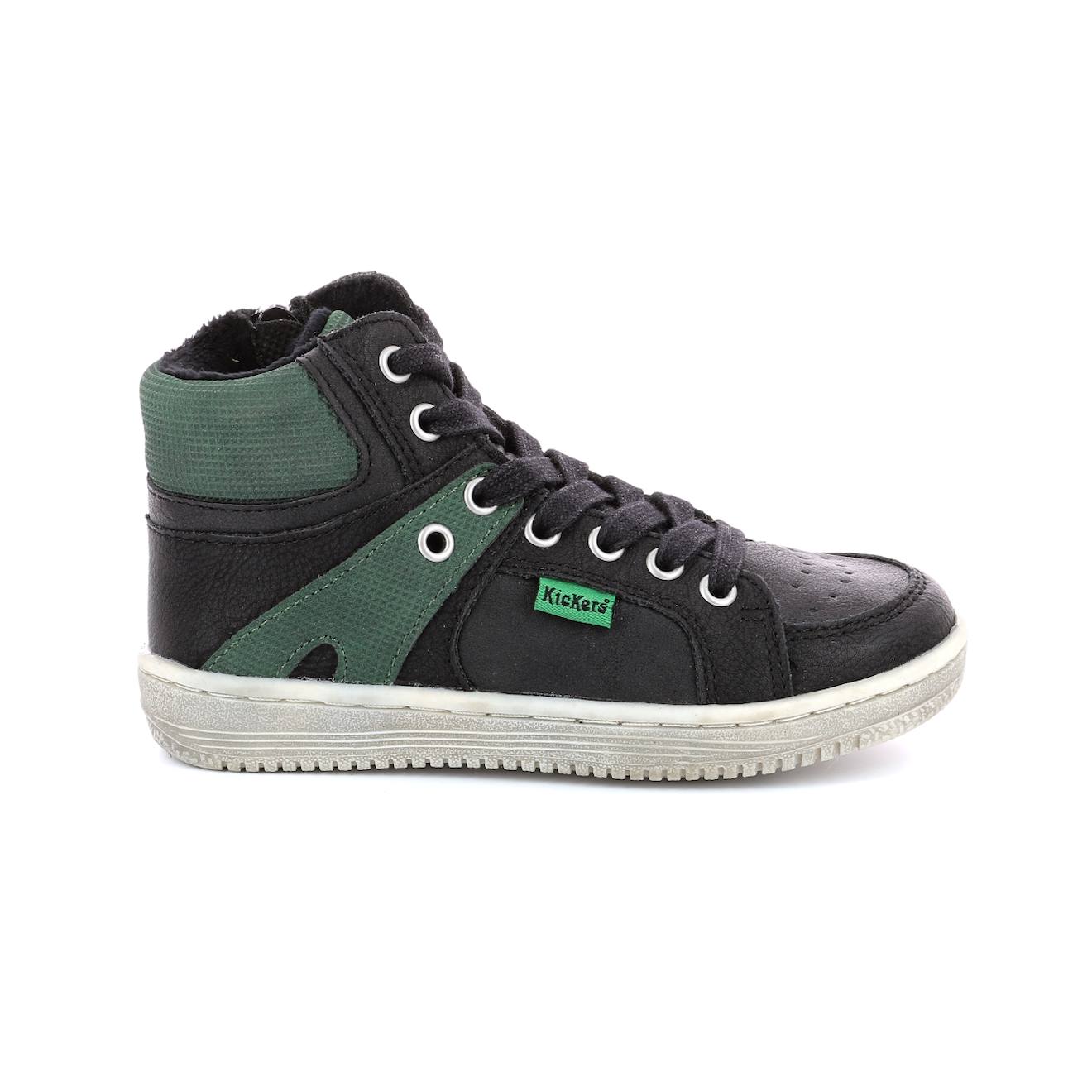 Sneakers Hautes Enfant Lowell Noir Vert