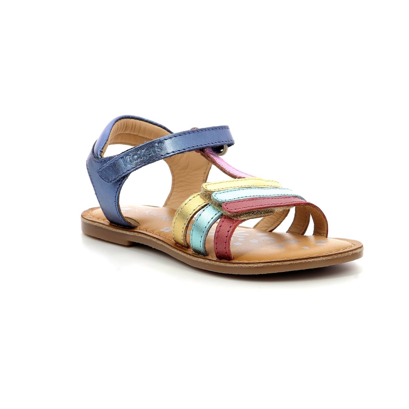 Kickers - Sandales Enfant Diamanto Marine Metal Multico