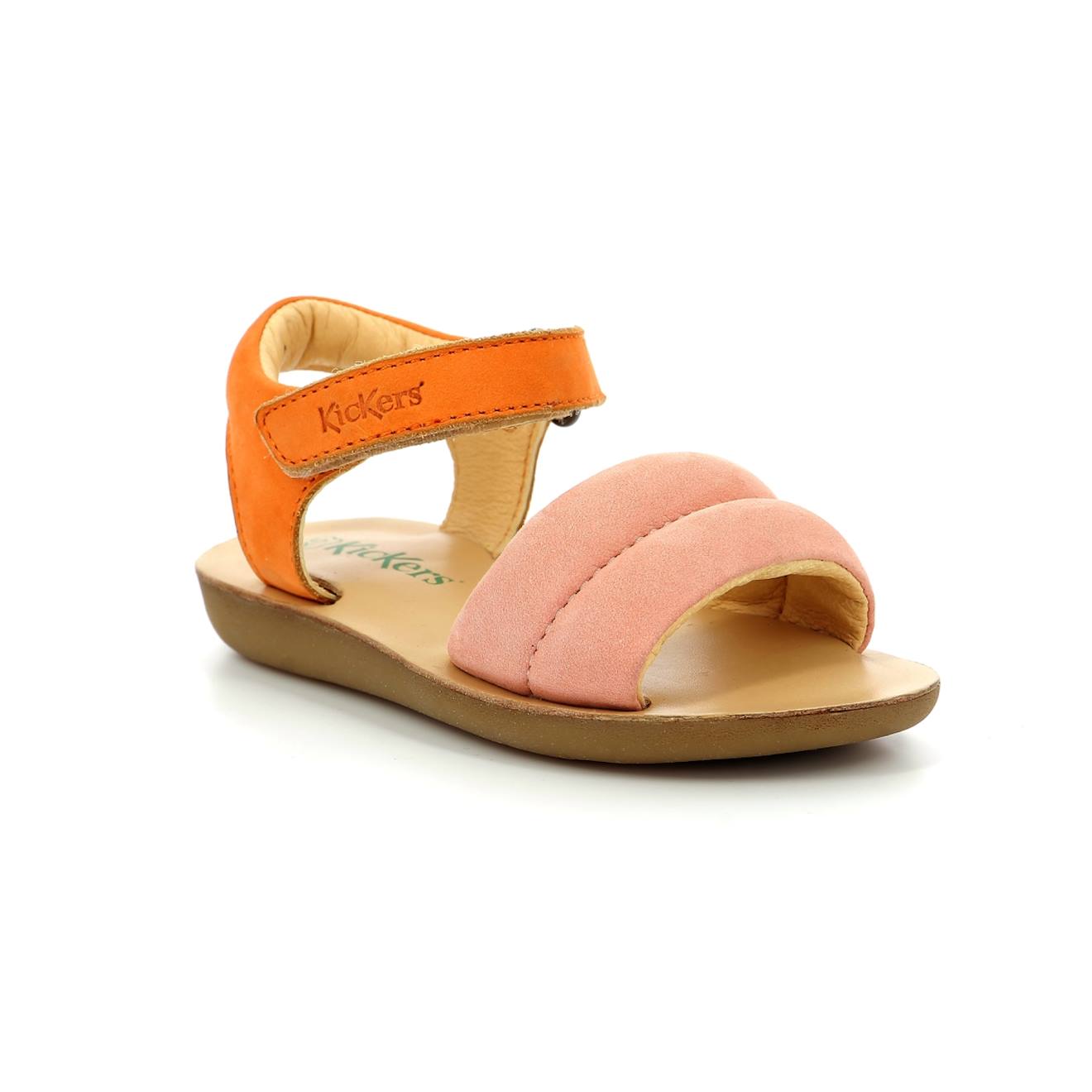 Kickers - Sandales Enfant Kickpuff Up Rose Orange
