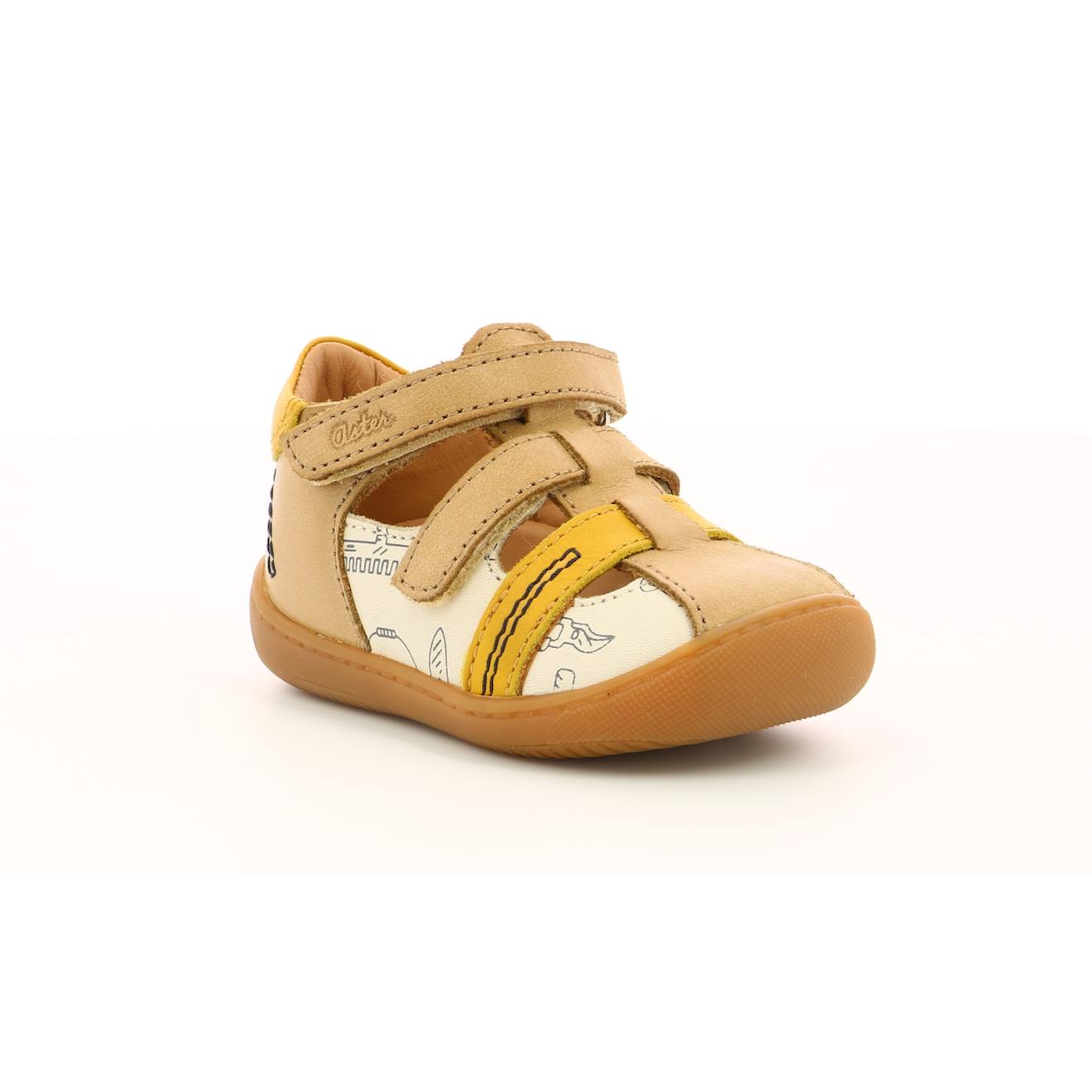 Salomés Bébé Prato Beige Blanc Casse Imprime