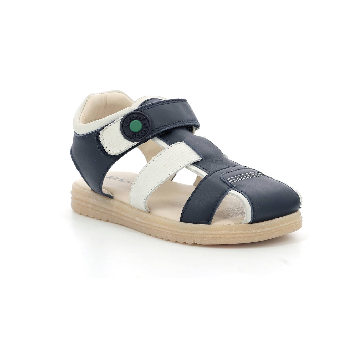 Kickers - Sandales Enfant Kickgalacxu Marine Blanc