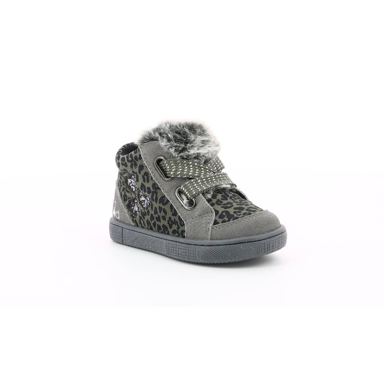 Sneakers Hautes Bloye Gris Leopard