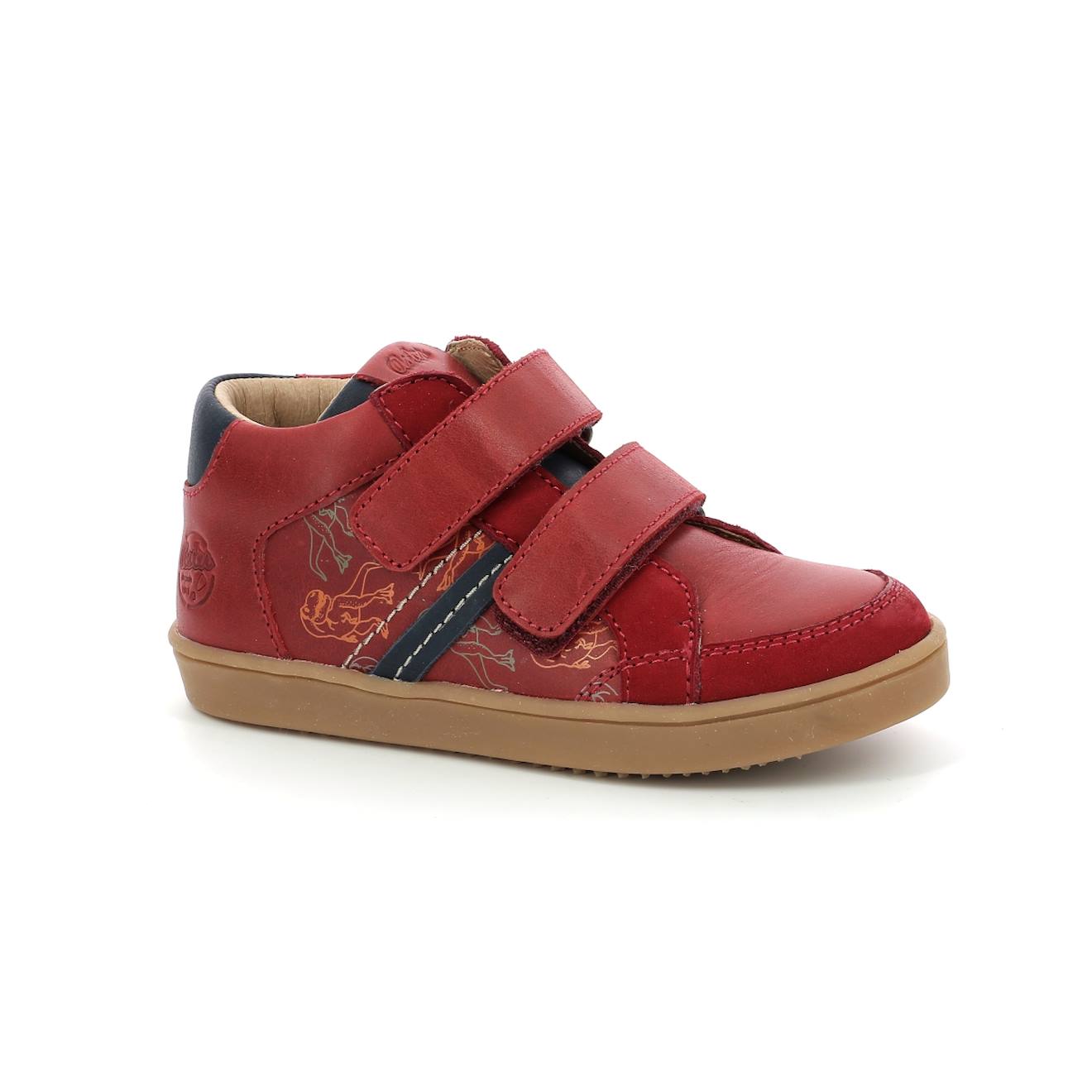 Sneakers Hautes Bébé Woutainkro Rouge Marine Dino