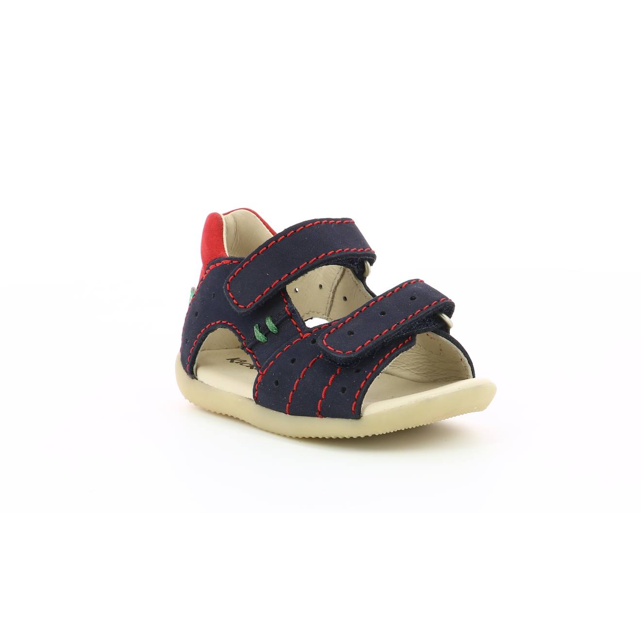 Kickers - Sandales Bébé Boping-2 Marine Rouge
