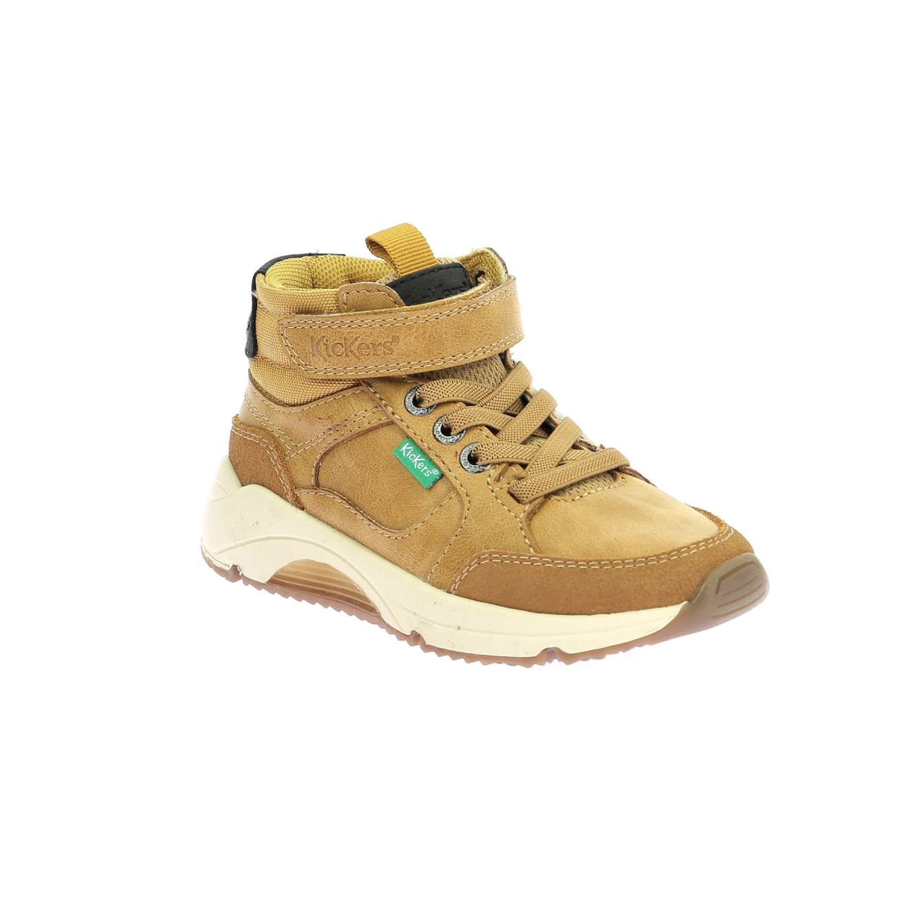 Kickers - Sneakers Basses Enfant Runrun High Camel Clair