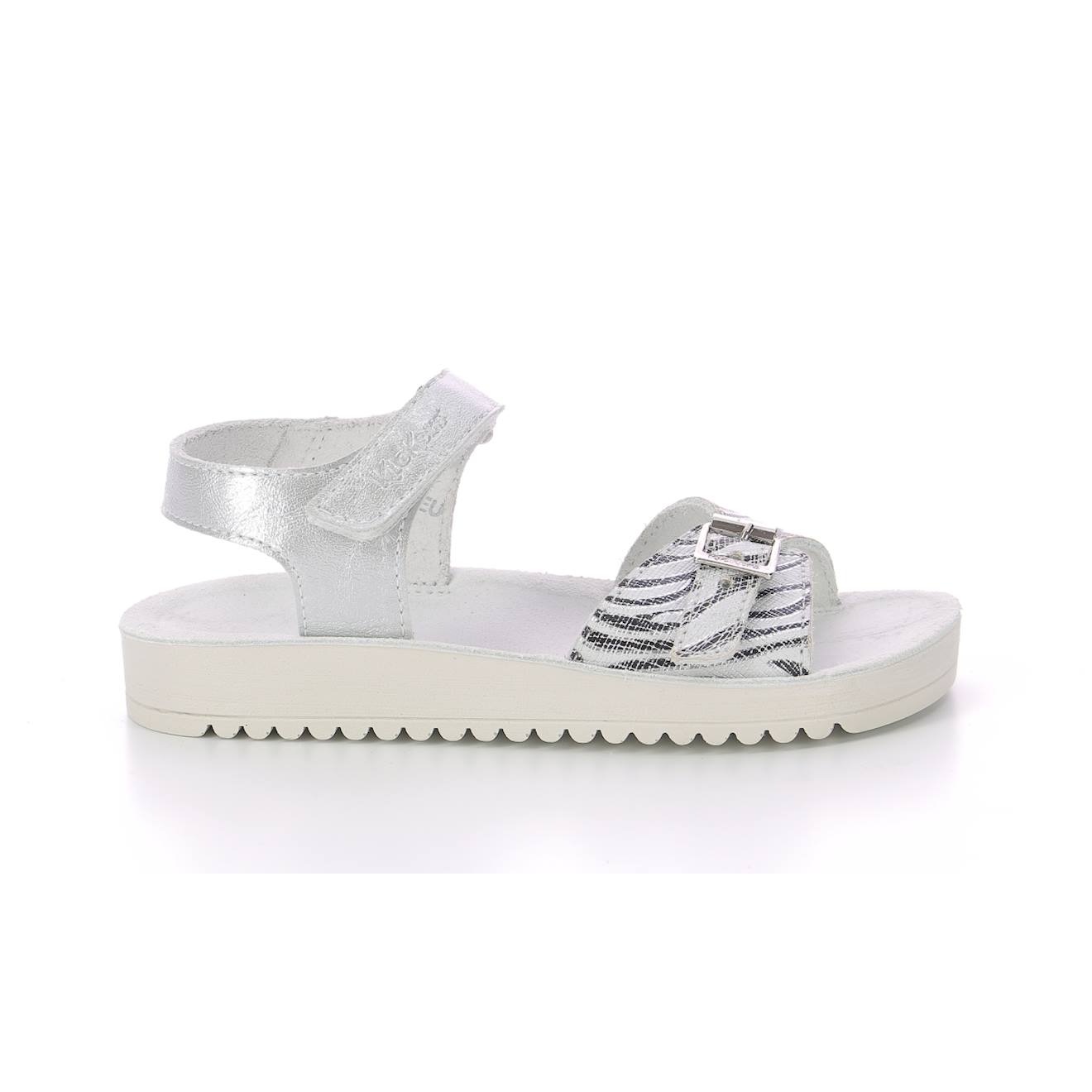 Kickers - Sandales Enfant Odyssa Argent Zebre