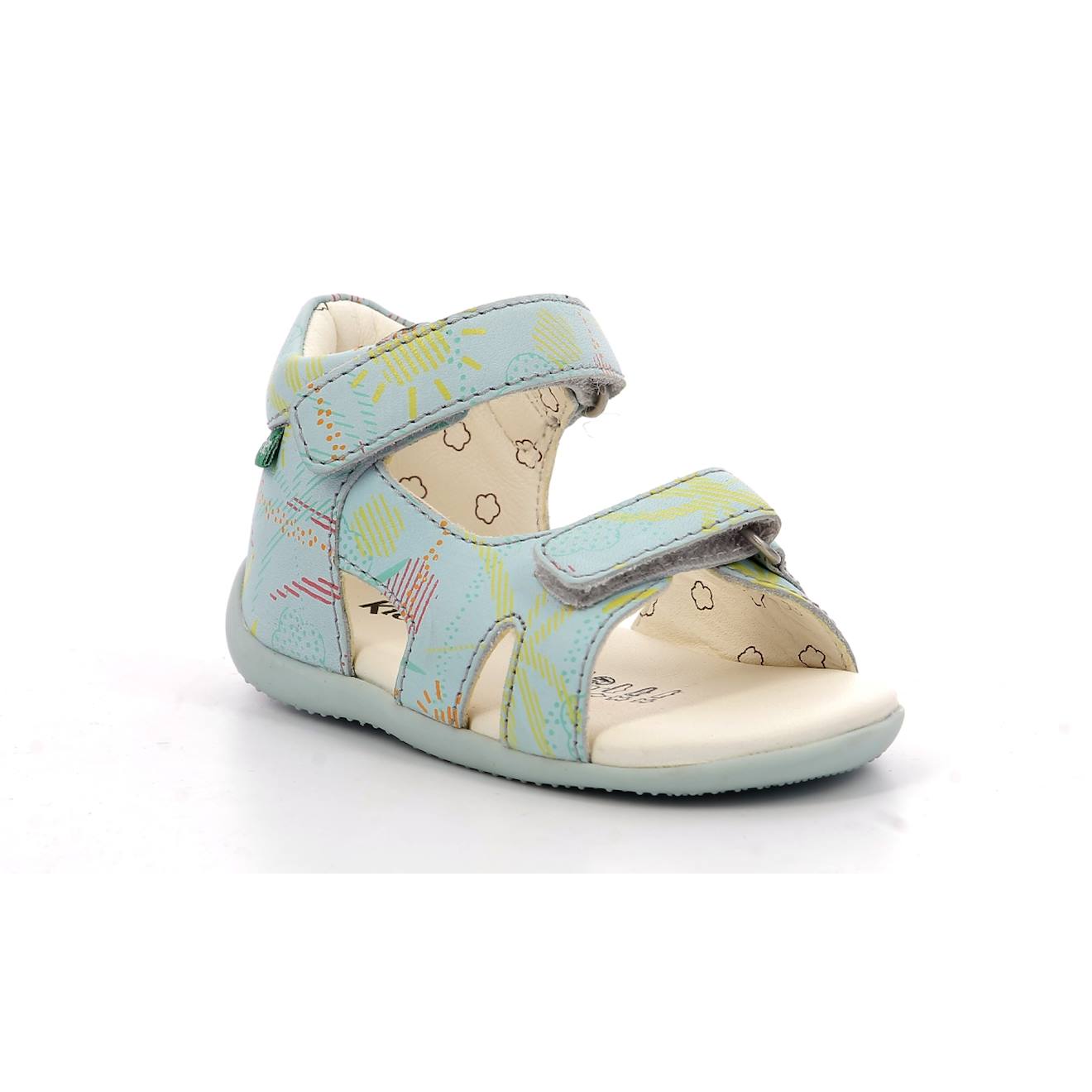 Kickers - Sandales Bébé Binsia-2 Bleu Clair Sunshine